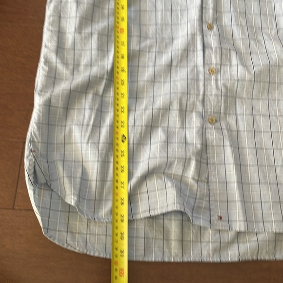 Tommy Hilfiger Men's Blue and White Plaid Shirt - Picture 8 of 8